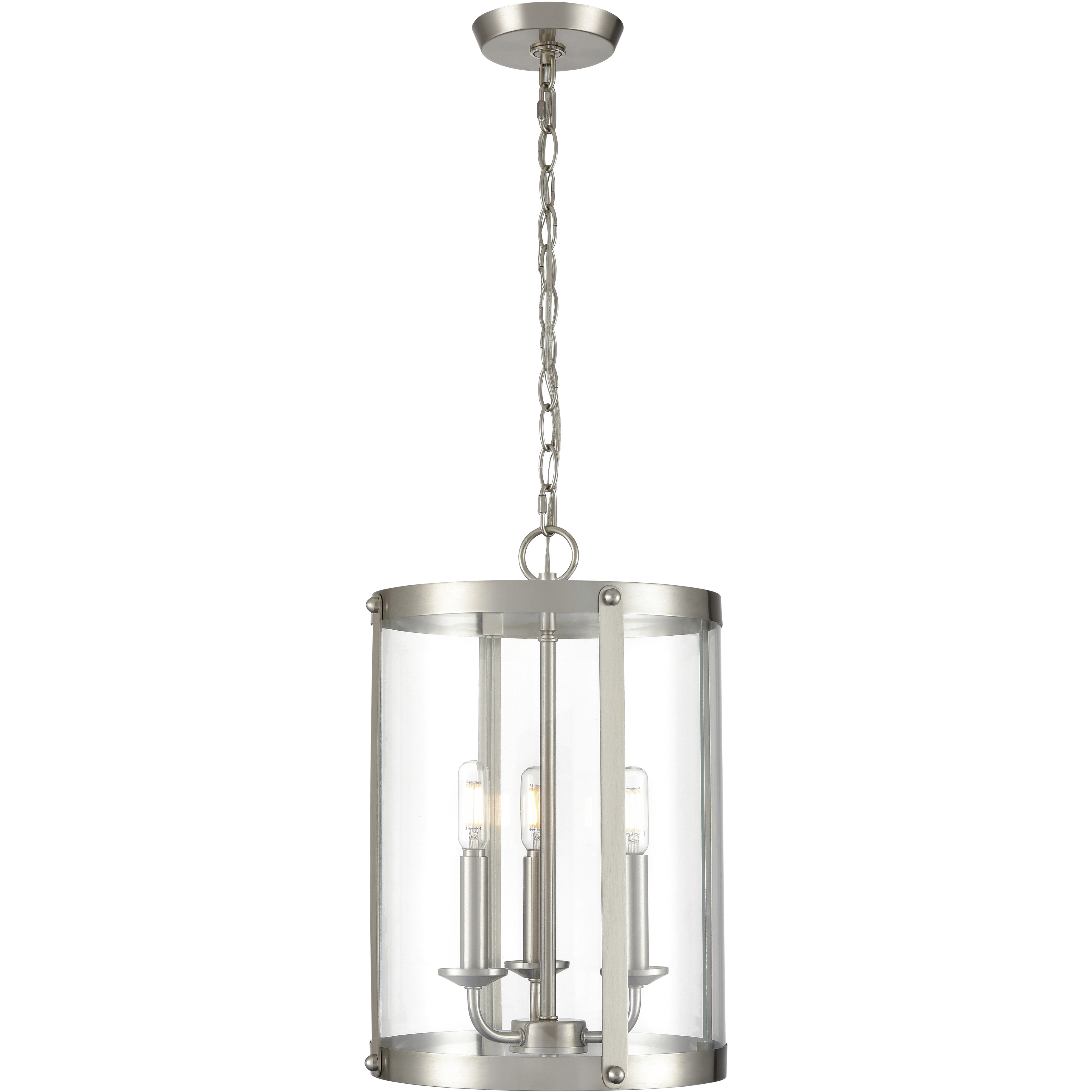Aydenn 3 Light 11.75 inch Brushed Nickel Indoor Pendant Ceiling Light